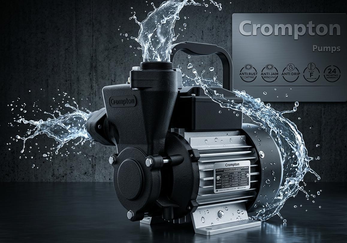 Crompton WIN DURA I 1HP Self Priming Water Pump | Anti Rust & Anti Jam | 25x25mm Electric Water Pump - Mahaveer Tools Water Pump Mahaveer Tools