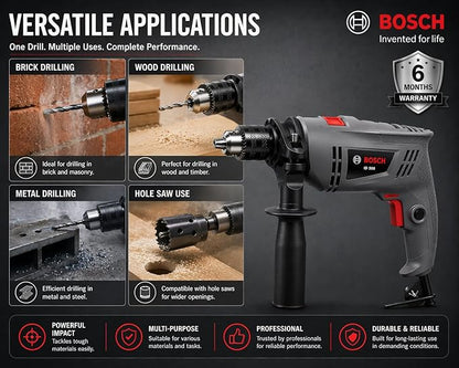 Bosch Professional STANDARD LINE ID 500 Impact Drill, 500W, 10mm Chuck, 3000 RPM, 1.7kg| 6 Months Warranty