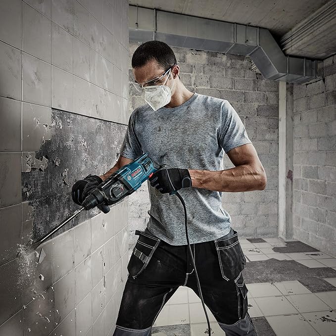 BOSCH GBH 220 Corded Electric Rotary Hammer with SDS Plus, 720 W, 2 J, 2.3 Kg, 3 Modes, For Concrete, Metal & Wood + Carrying case, , 1 Year Warranty from BOSCH, Blue