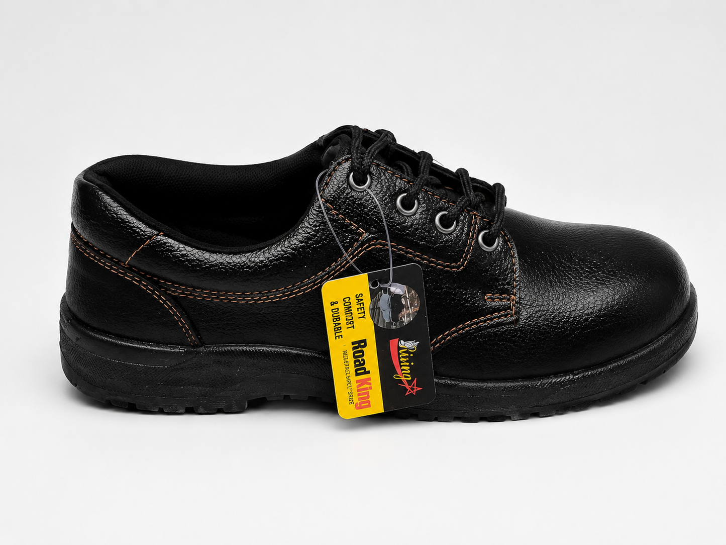 Road King Steel Toe Safety Shoes for Men | Industrial Work Safety Shoe | Oil & Slip Resistant | Heavy Duty Safety Footwear
