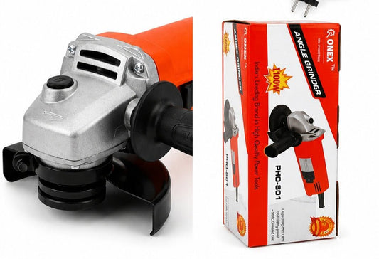 PHONIX 4 Inch Angle Grinder Machine 1100W Heavy Duty Cutter & Grinder with 3 Month Warranty | High Torque Metal Gear | Best Quality Power Tool - Mahaveer Tools Mahaveer Tools