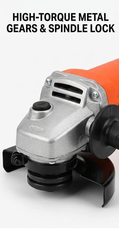PHONIX 4 Inch Angle Grinder Machine 1100W Heavy Duty Cutter & Grinder with 3 Month Warranty | High Torque Metal Gear | Best Quality Power Tool