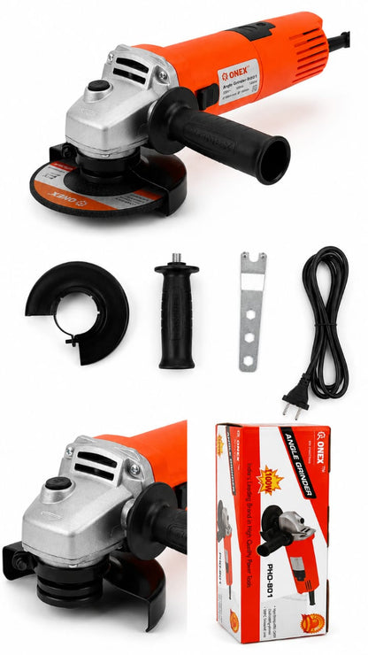 PHONIX 4 Inch Angle Grinder Machine 1100W Heavy Duty Cutter & Grinder with 3 Month Warranty | High Torque Metal Gear | Best Quality Power Tool