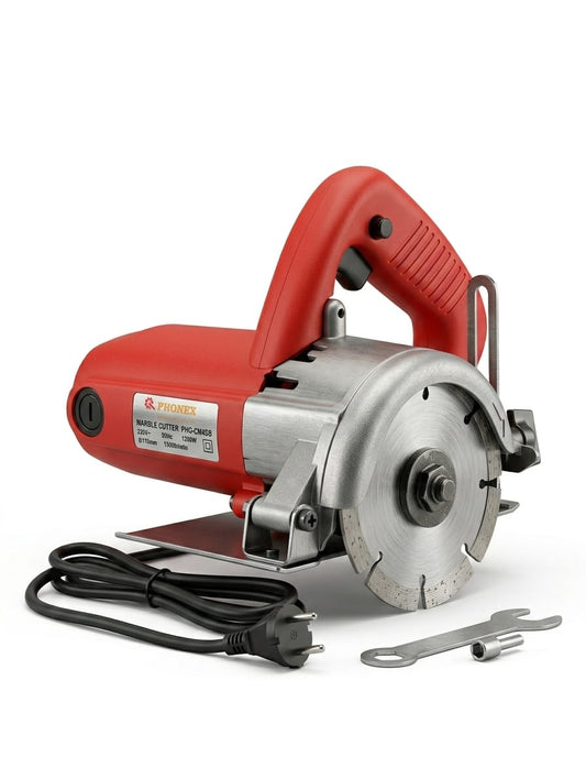 PHONIX 1300W Marble Cutter Machine CM4 | Heavy Duty Tile & Stone Cutting Machine | High Speed Electric Marble Cutter with Blade & Tools