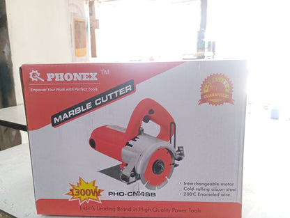 PHONIX 1300W Marble Cutter Machine CM4 | Heavy Duty Tile & Stone Cutting Machine | High Speed Electric Marble Cutter with Blade & Tools